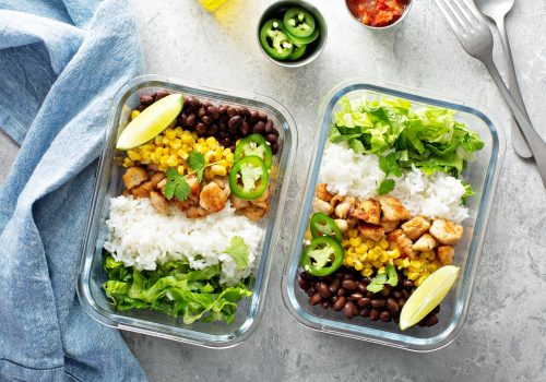 Healthy green meal prep with chicken Healthy green meal prep with chicken